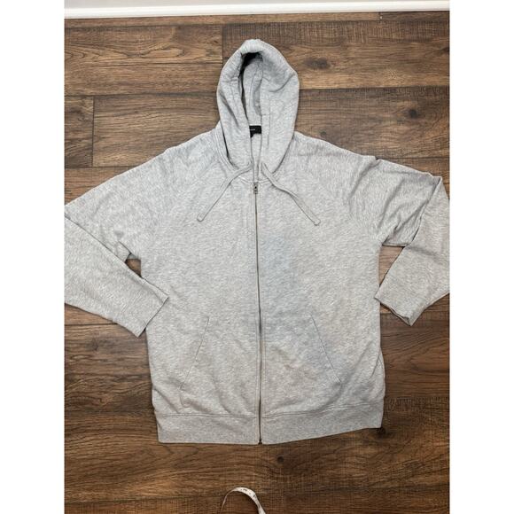 Vince Men's 100% Cotton Full Zip Heather Gray Hoodie Sweatshirt XL - Picture 1 of 7